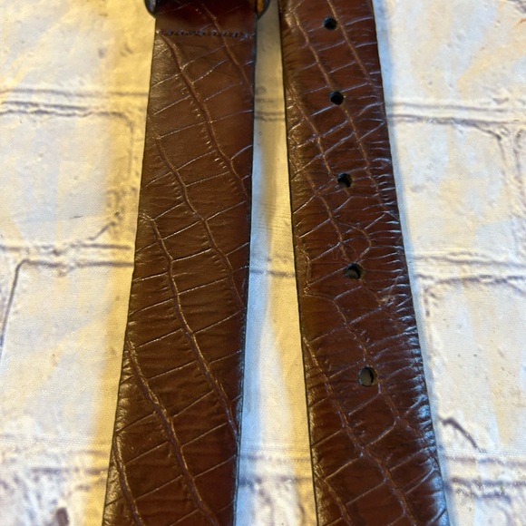 GENUINE LEATHER CORDOVAN CROC PRINT MENS BELT SIZE 38 - Picture 2 of 7